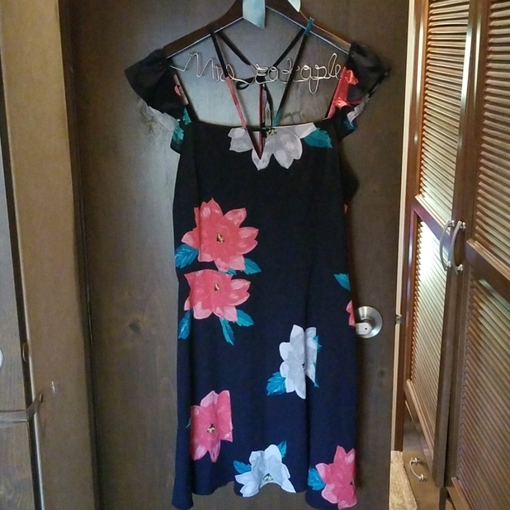 Navy Floral Summer Dress Xhilaration Target